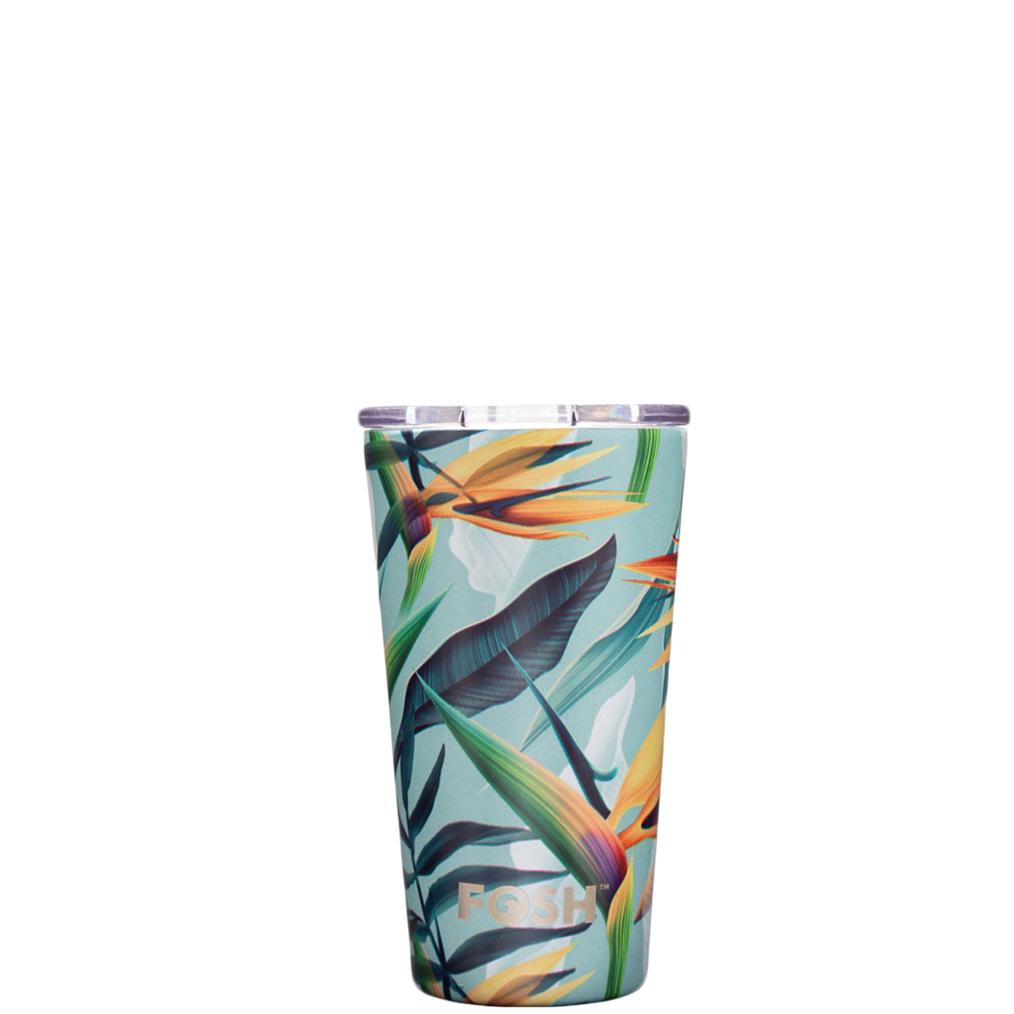 Tropical Print Coffee Cup | Reusable Insulated Coffee Cups | FOSH